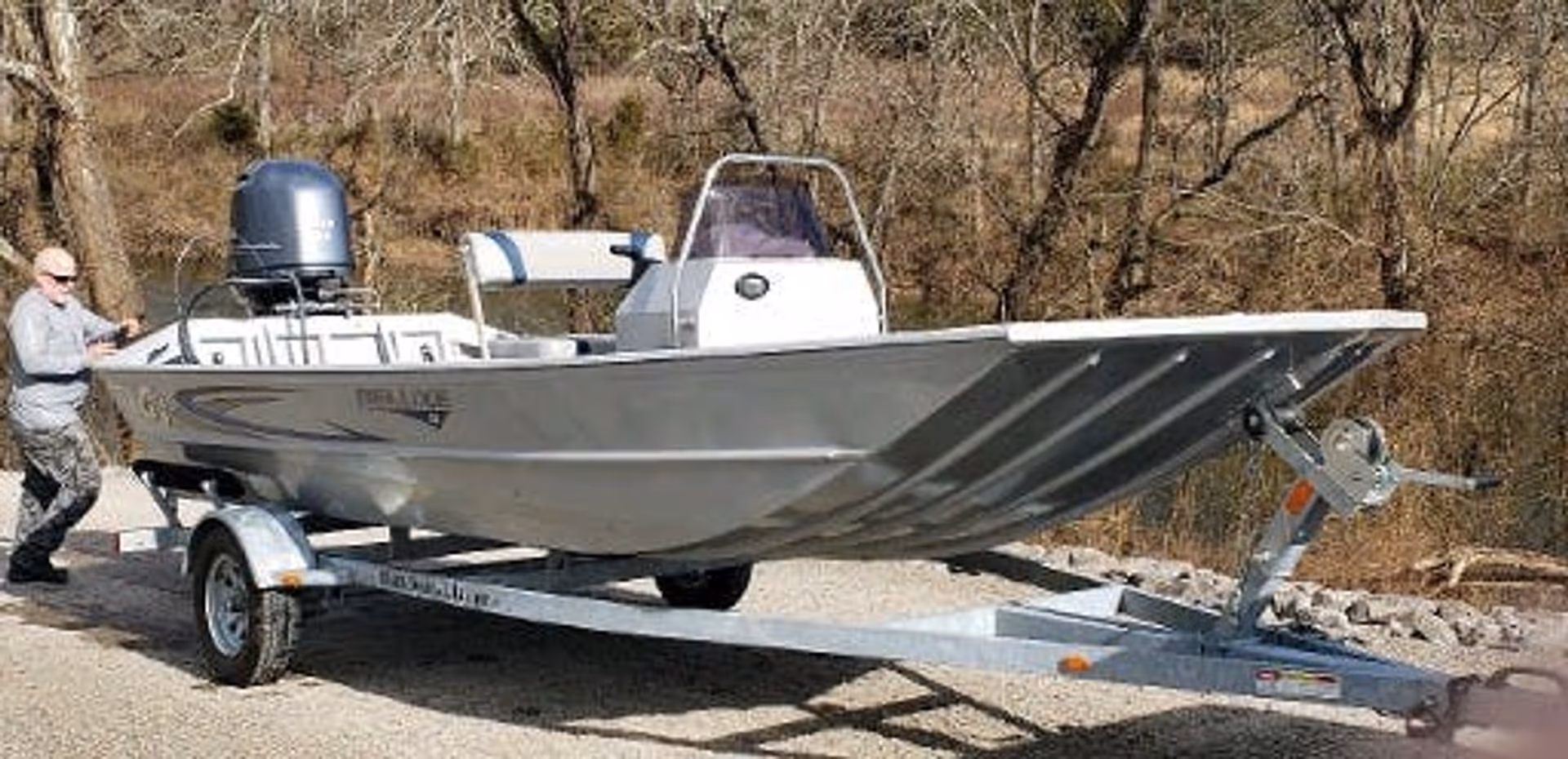 Jet boat on a river
